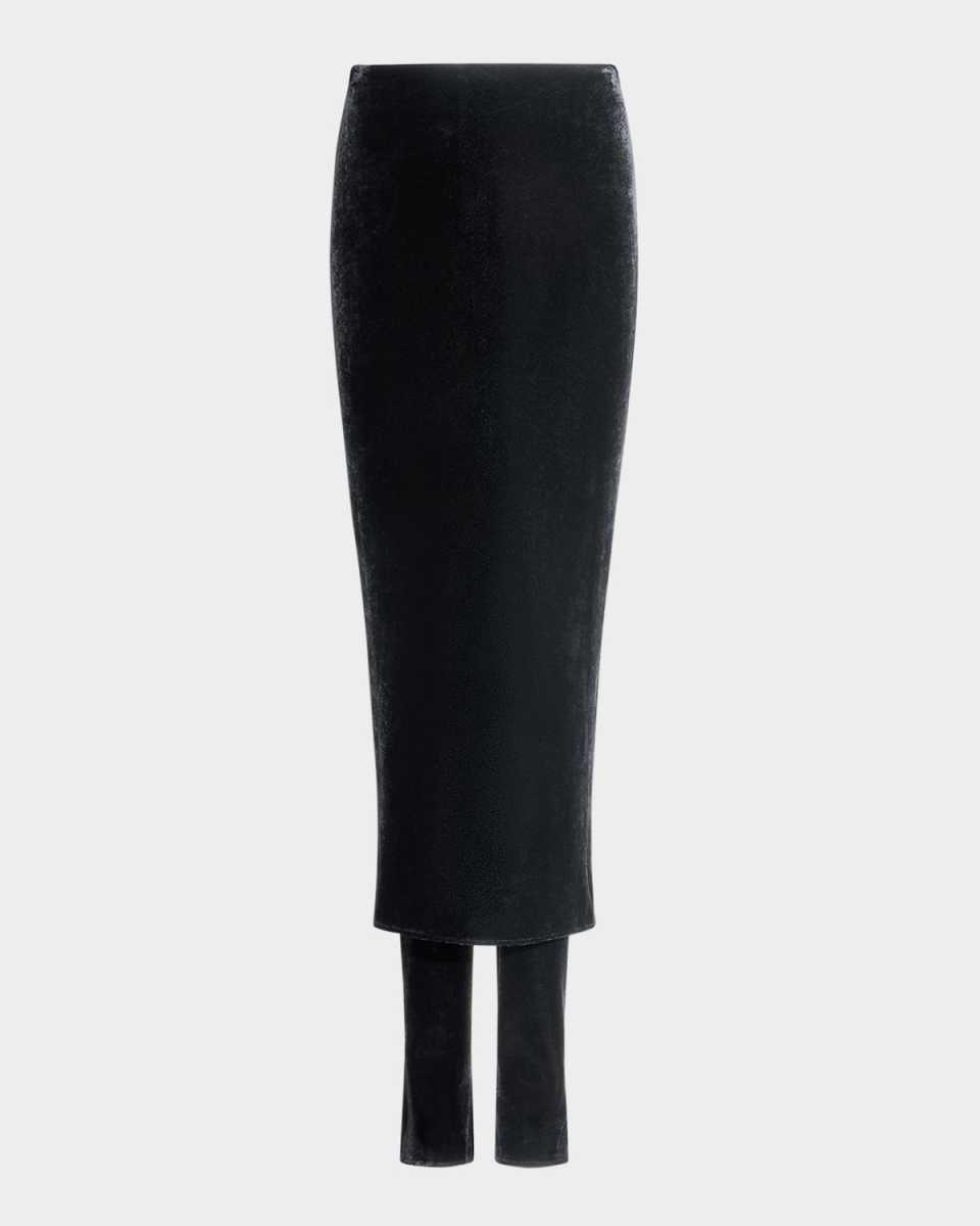 Velvet Skirt Pants